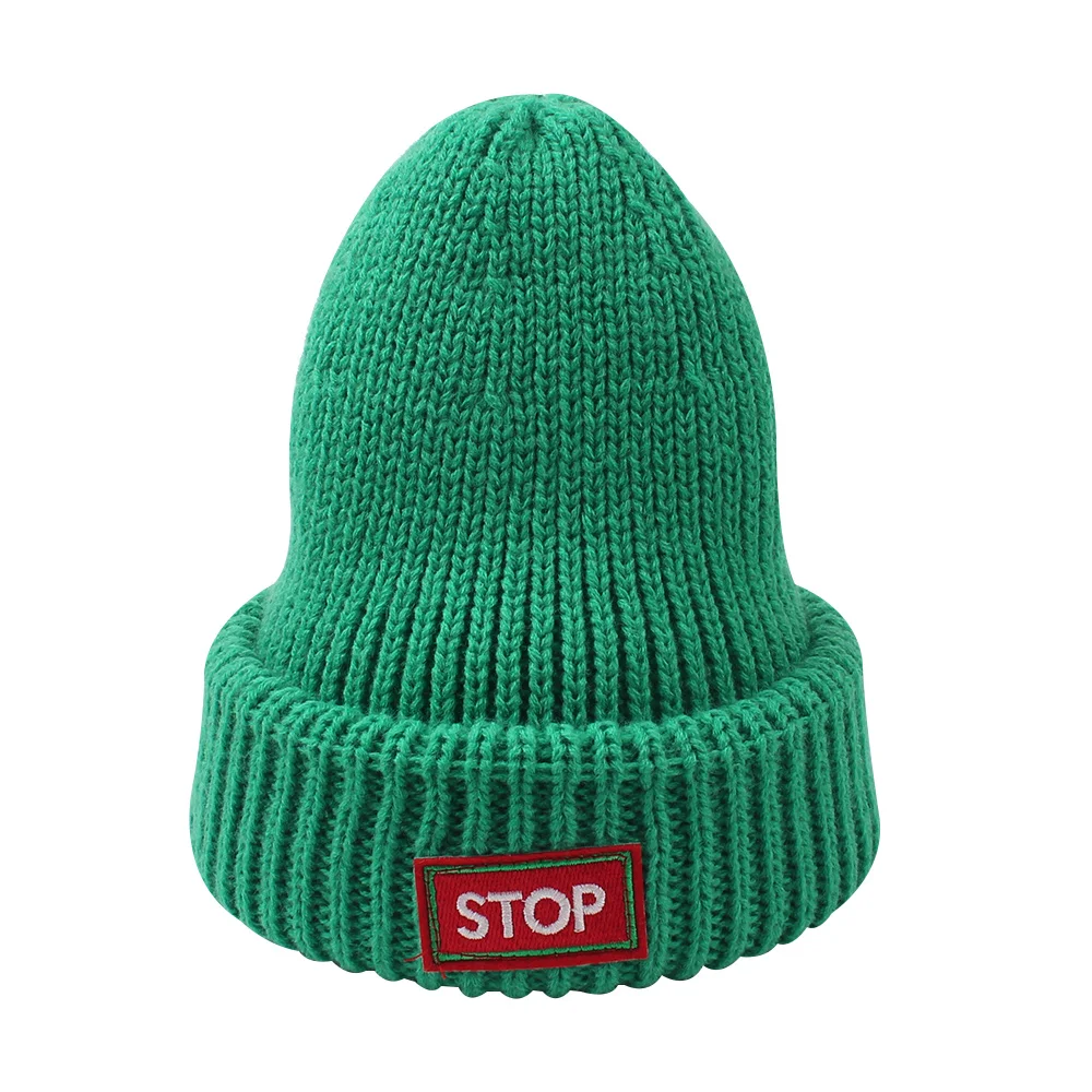 Knitted Warm Baby Beanie Hat Candy Color Fashion Girls Beanie Korean Style Autumn Winter Kids Hat Hip Hop Cap Baby Boys Clothing (8)