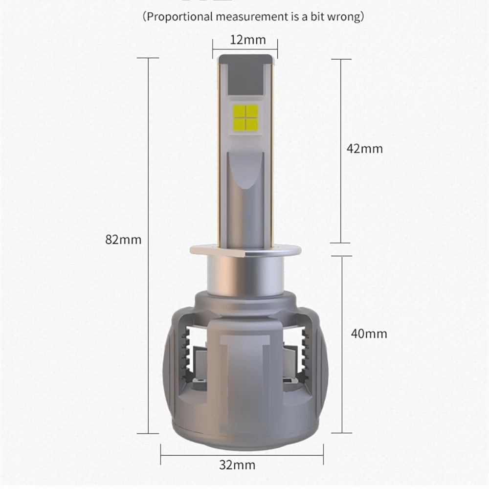 Комплект для автомобильных светодиодных фар H1 P145S 120 Вт 6000 лм|Передние LED-фары