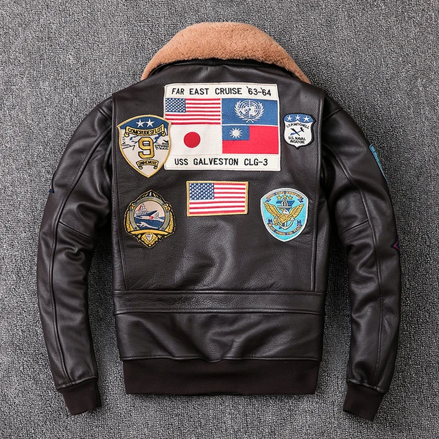 2018 Brown Men TOP GUN pilot Kurtka skórzana wełna kołnierz plus rozmiar XXXL oryginalna skóra bydlęca zima rosyjski Aviator płaszcz Darmowa wysyłka tanie tanio Mężczyzn Skórzane zamszowe Kołnierz skrętu Na MAXMACCONE Poliester Wojskowych Appliques zamki błyskawiczne kieszenie 2018 Brown Men TOP GUN pilot Kurtka skórzana wełna kołnierz plus rozmiar XXXL oryginalna skóra bydlęca zima rosyjski Aviator płaszcz Darmowa wysyłka tanie tanio Mężczyzn Skórzane zamszowe Kołnierz skrętu Na MAXMACCONE Poliester Wojskowych Appliques zamki błyskawiczne kieszenie