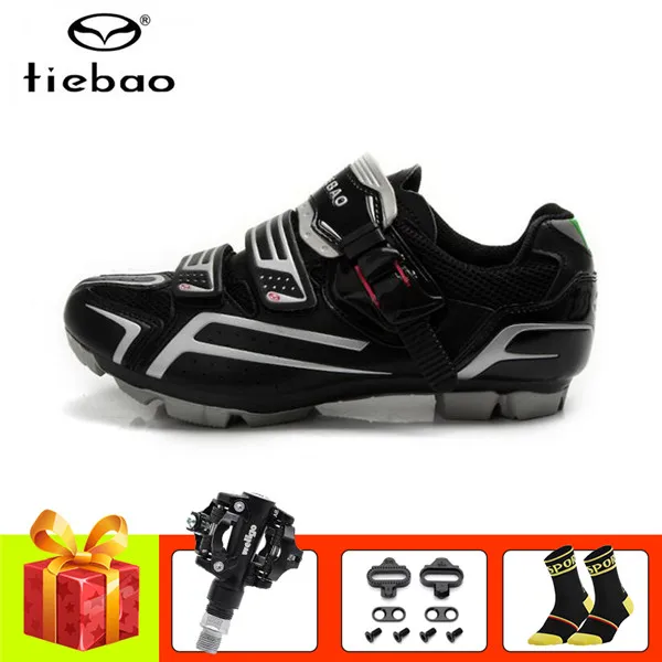 Tiebao/Обувь для велоспорта, mtb, педали, обувь для езды на велосипеде, chaussures vtt homme, самозакрывающаяся дышащая обувь для горного велосипеда, кроссовки - Цвет: pedals for 1268 B