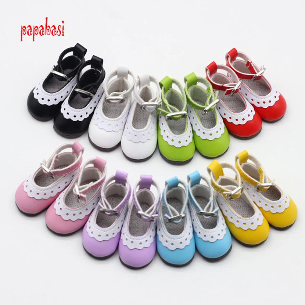 5cm PU Leather Doll princess Shoes for BJD Dolls Lace Canvas Mini font b Toy b
