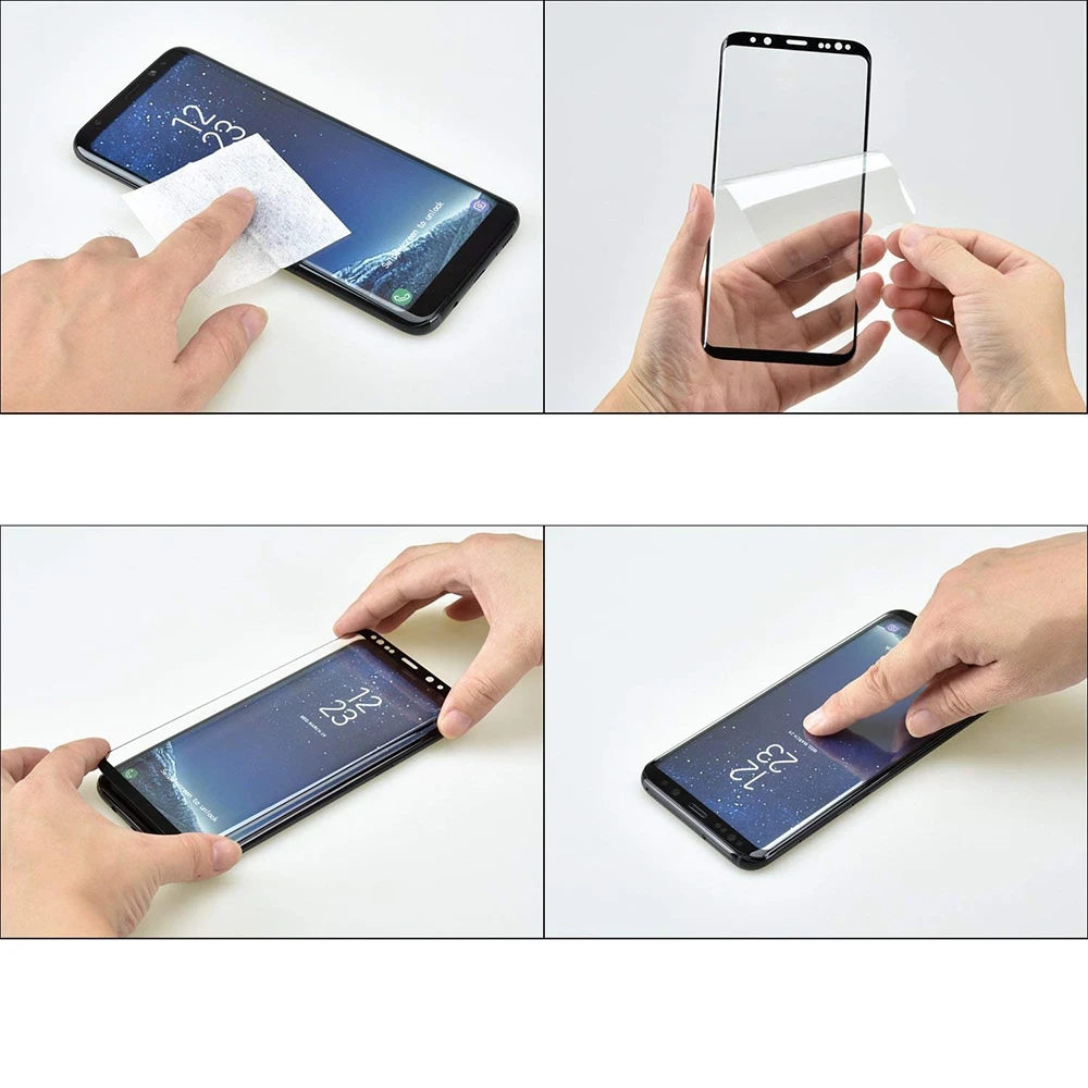 Чехол для телефона samsung Galaxy S9 плюс закаленная пленка полный Экран