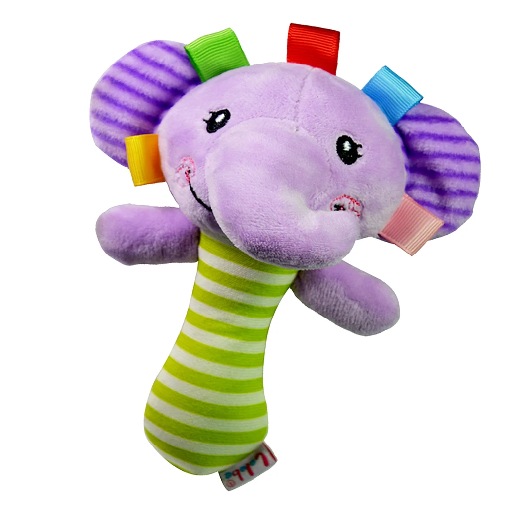 Cartoon Lion Animal Plush Toy Baby Kids Handbell Hand Bell Rattle for Infant Toddlers Children Bed Bedtime Toys