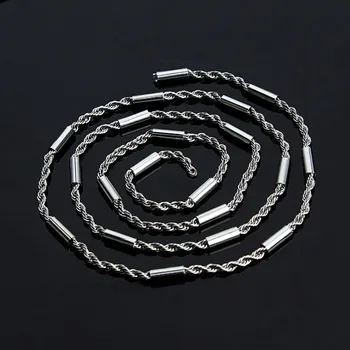 

2 meter/Pack Silver Tone 316L Stainless Steel Bulk Jewelry Chains Link Chain for Statement Chunky Necklaces Jewelry Making F3551