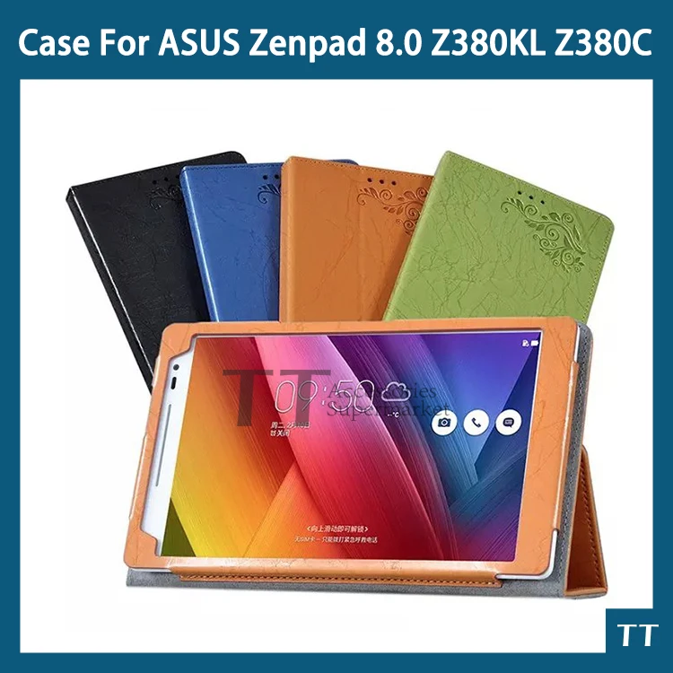 

For ASUS Zenpad 8.0 Leather Stand Case Cover For ASUS Zenpad 8.0 Z380 Z380KL Z380C P024 Tablets case+screen protestor+touch pen