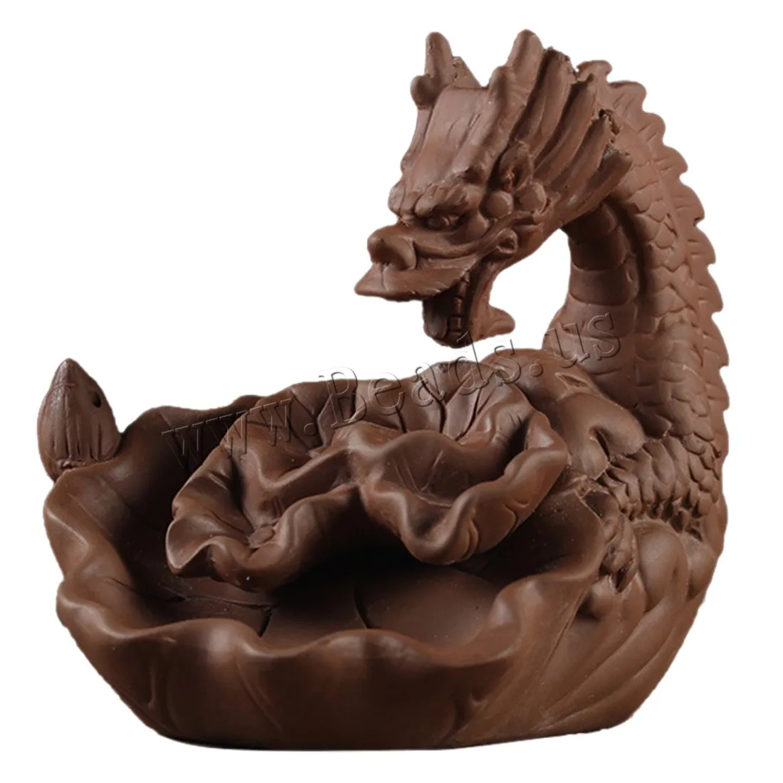 Traditional Chinese Dragon Incense Burner Smoke Waterfall Backflow Incense Burner Ceramic Incense Holder + 10pcs Incense Cones