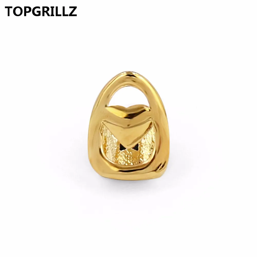 TOPGRILLZ мужские Новые Позолоченные с открытым лицом, Корона скорпиона, однозубные грили, крышка, глянцевая полировка, хип-хоп Bling Grillz