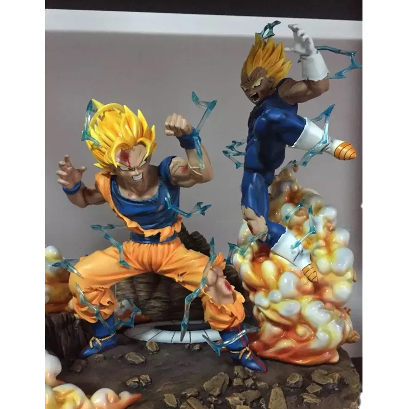 Статуя аниме Dragon Ball Z Super Saiyan Son Goku VS Vegeta 1/6 GK полноразмерный портрет полимерная
