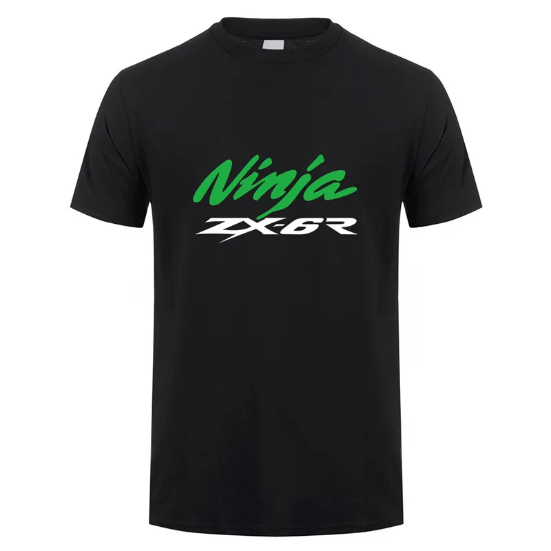 

Kawasaki Motorcycle Ninja ZX-6R T Shirt Men Tops Summer Short Sleeve ZX 6R T-shirt Cotton Mans Tshirt LH-016