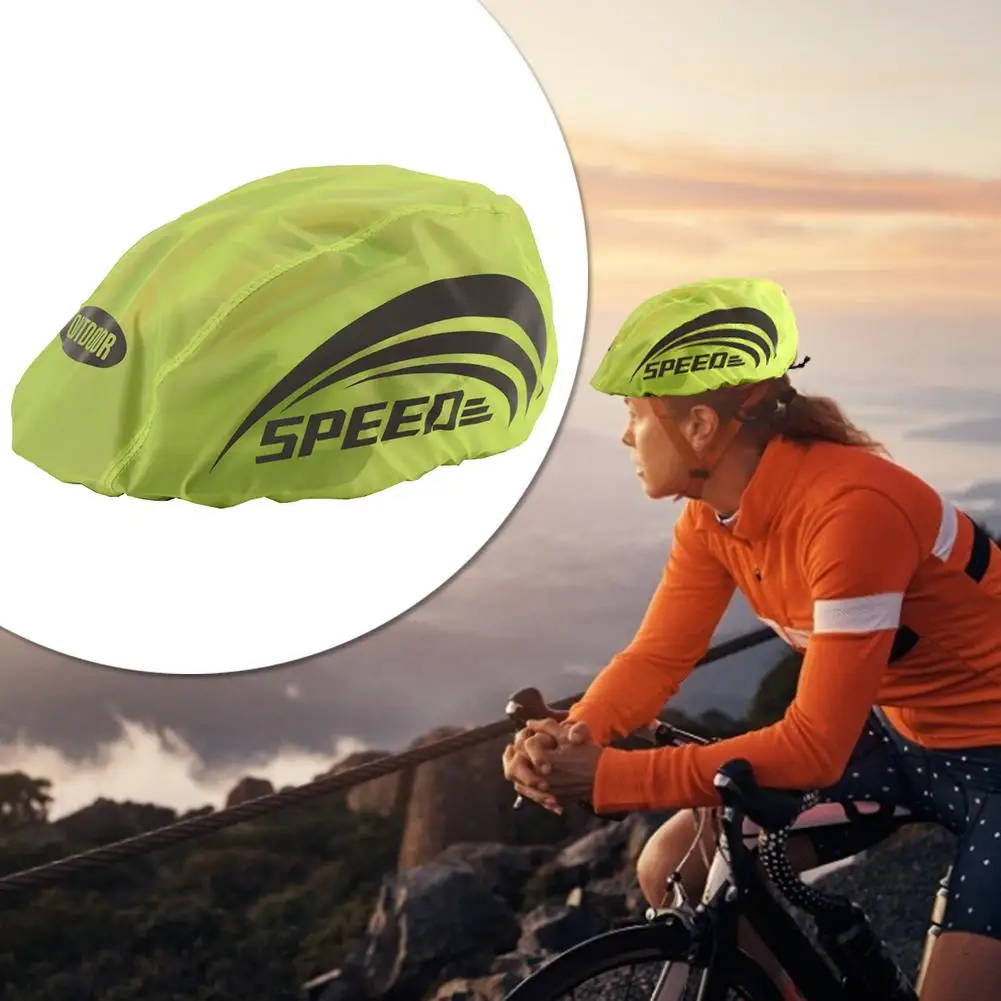 

2pcs Cycling Helmet Cover Helmet Rain Cover Helmet Waterproof Cover Reflective Safety Helmet Cover High Quality