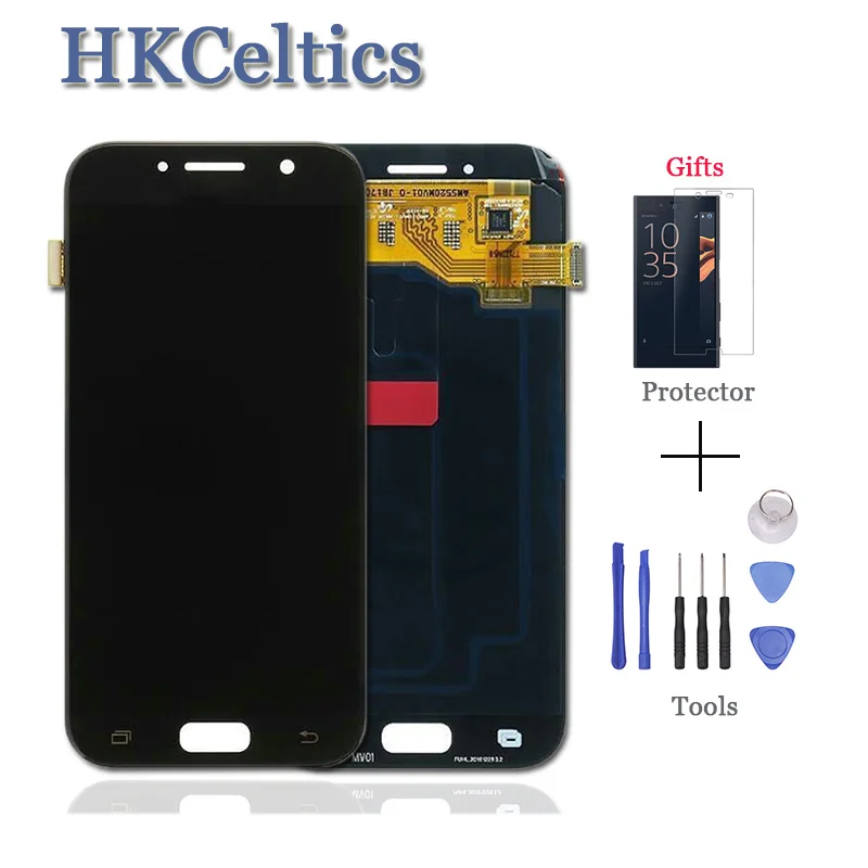 

Super AMOLED LCD for SAMSUNG Galaxy A5 A520 SM-A520F 2017 Display +Touch Screen Digitizer A5 A510 LCD Replacement a5 a500 screen