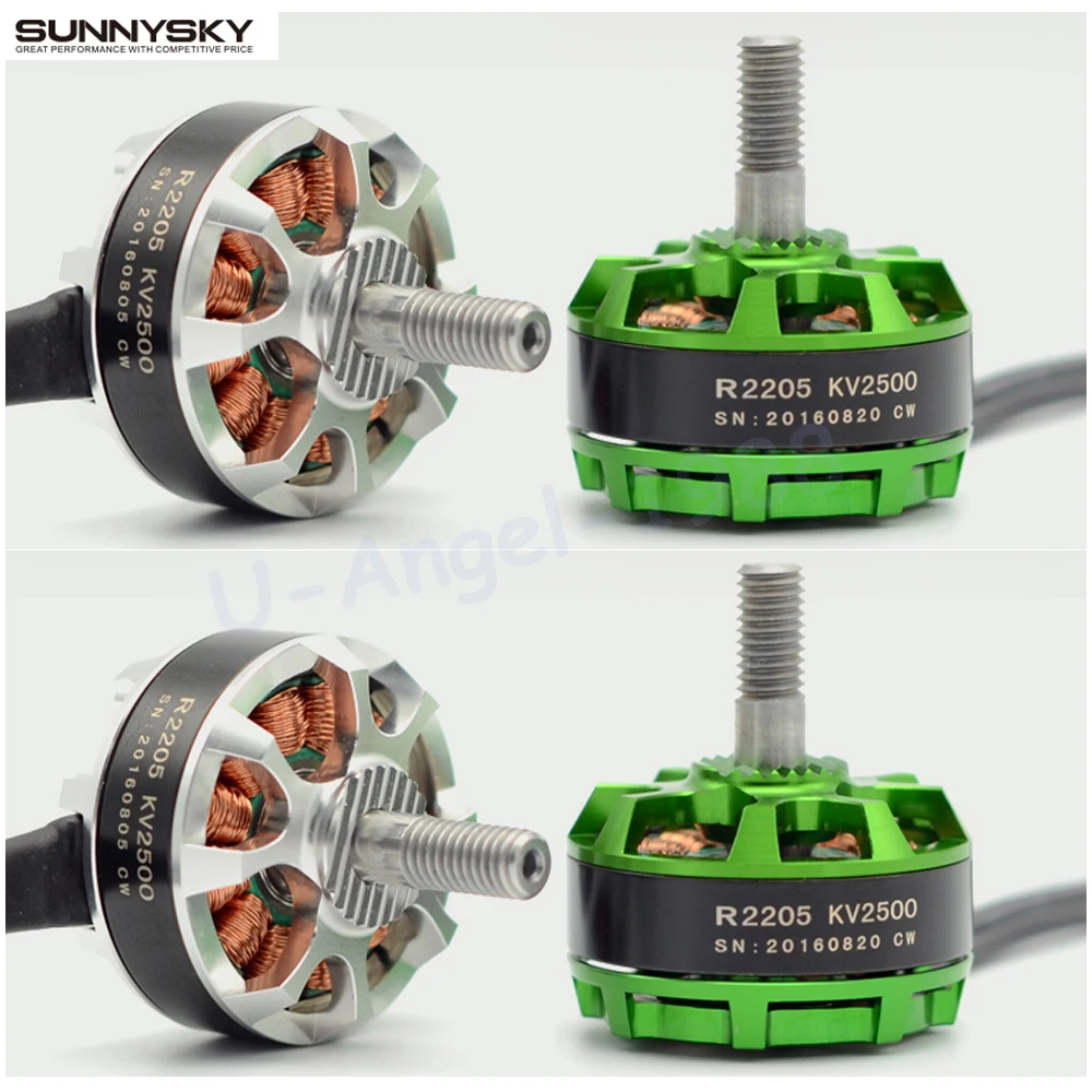 4 компл./лот Sunnysky R2205 2300KV/2500KV бесщеточный двигатель 2CW 2CCW для FPV гоночного