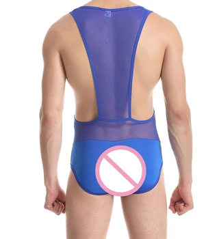 

Male Mesh Sheer See-Thorug Shaper Underwear Thin Sexy Body Shaper Clothing Bodysuit Jumpsuits One-Pieces Shaping Vest