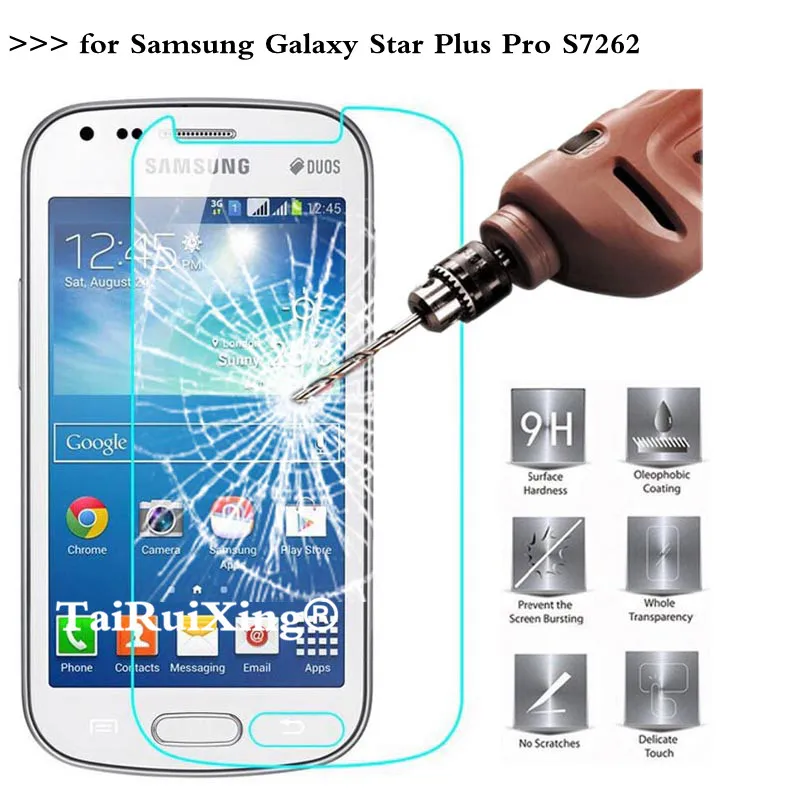 

2.5D 0.26mm 9H Tempered Glass Screen Protector For Samsung Galaxy Star Pro Plus 7260 Toughened Protective Film For Samsung S7262