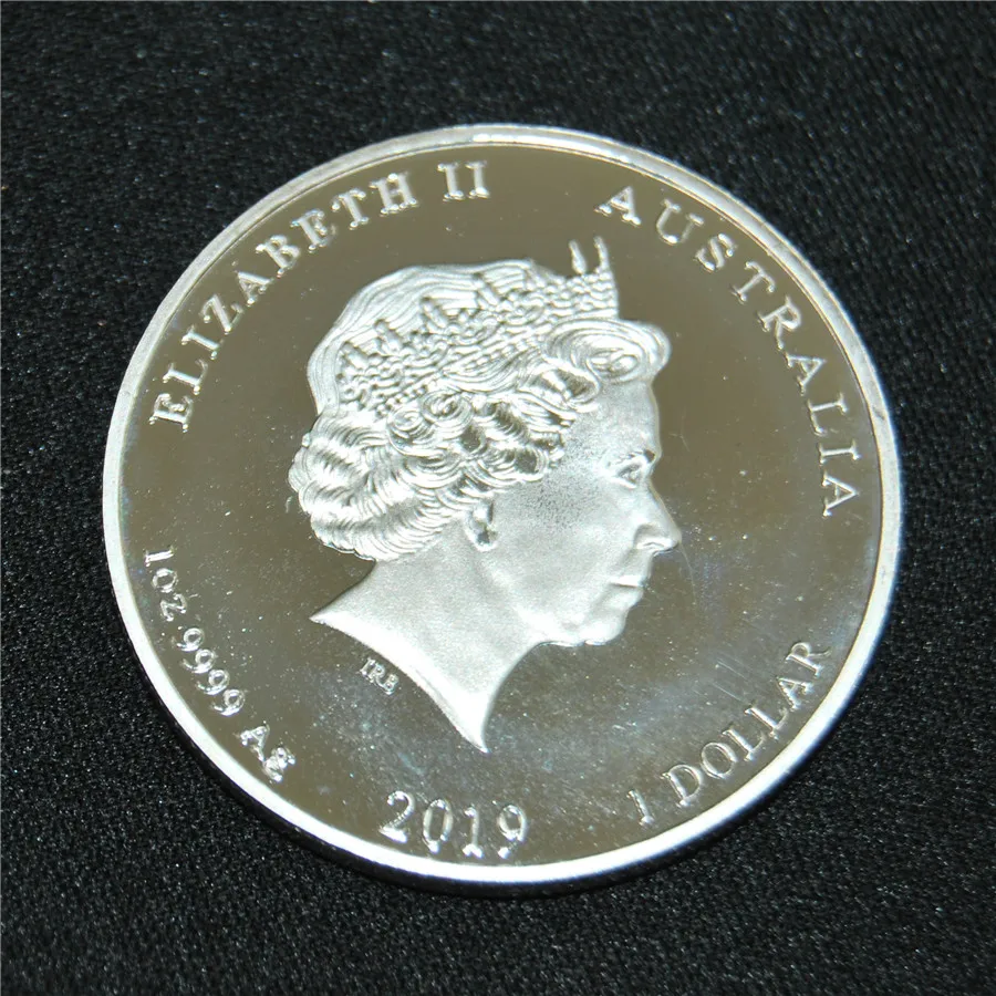 Австралия 1 доллар,(год Поросенка) 1 унция Серебряная слитковая монета, UNC