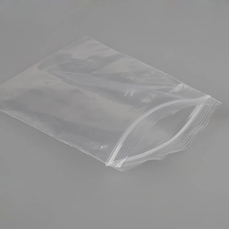 100pcs Zip lock plastic bags reusable transparent Zipper self