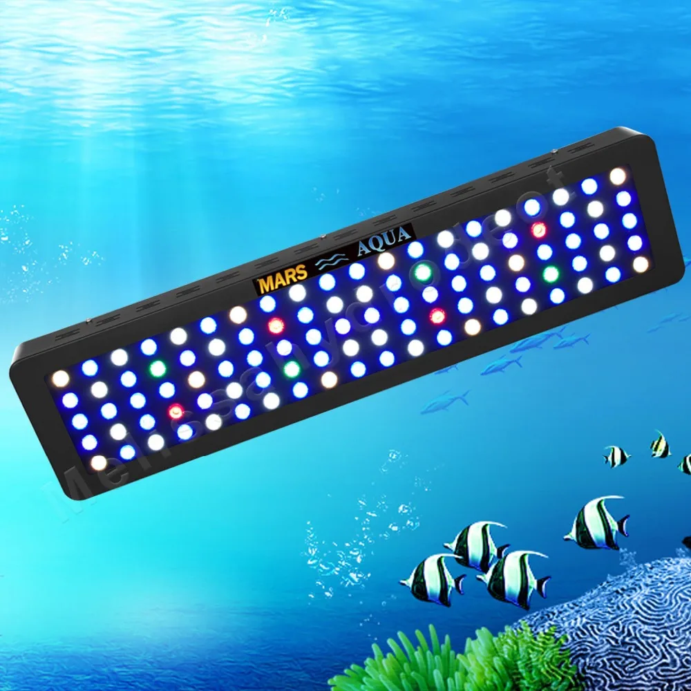 Buy Marshydro Dimmable 300W LED Aquarium Light Full Spectrum Reef Coral Marine Online at Lowest