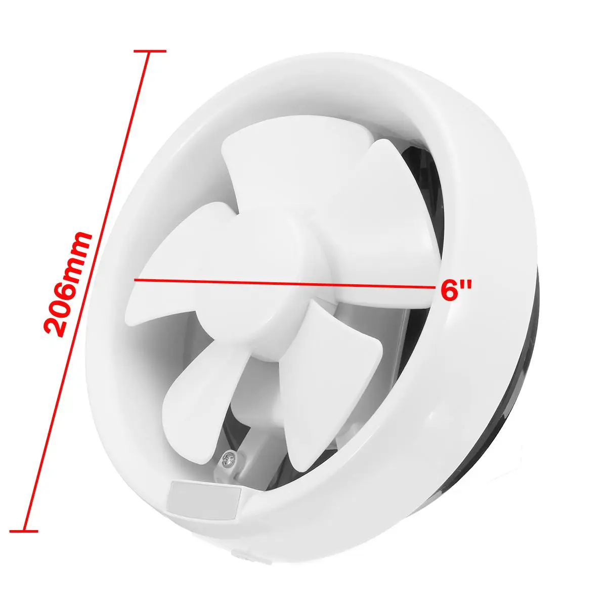 220 В 8/6 дюйма низкий уровень шума круглый вытяжной вентилятор вентиляционные вентиляторы Вентилятор 25 Вт настенное окно для туалета Ванная комната Кухня - Color: 6 inch