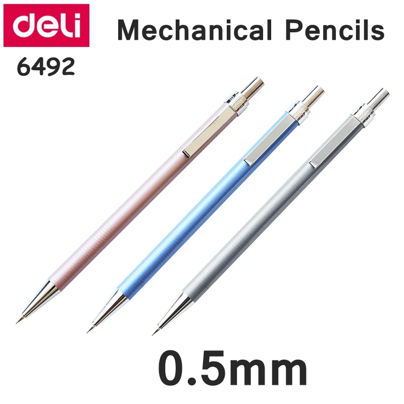 3PCS/LOT Deli Mechanical Pencil 6492 0.5mm 6493 0.7mm Auto pencil