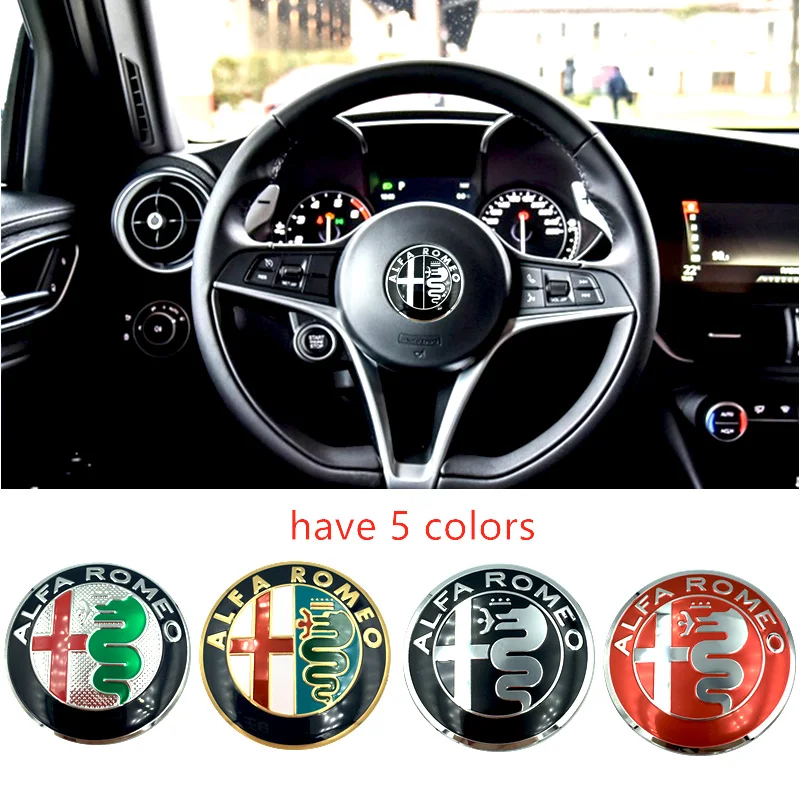 1 шт. 40 мм эмблема на руль стикер автомобильные аксессуары foe ALFA ROMEO Brera 147 156 166 159 GT