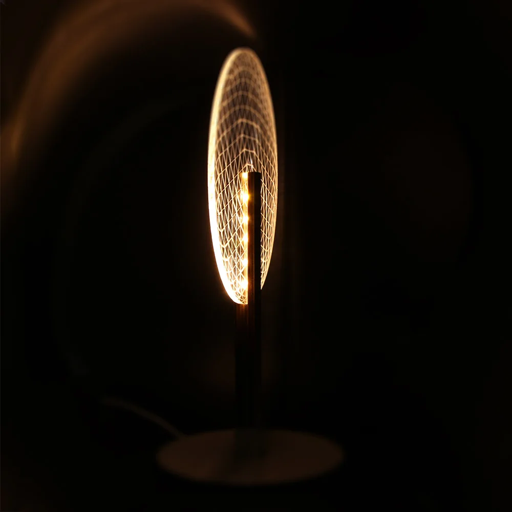 1 шт 3D эффект цветение Настольная лампа для чтения светодиодный Ночной светильник со светящимися абажуры 3D Оптические иллюзии светильник
