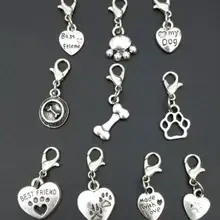 Высокое качество смешивание животных Собака лапы принты& КОСТИ& собака чаша Шарм кулон ожерелье браслет DIY Изготовление, поиск ювелирных изделий