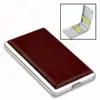 WITUSE WX Cigarette Case Brown Cigarette Box Case Holder Metal Leather Holds 12/14/18/20 Cigarettes 3