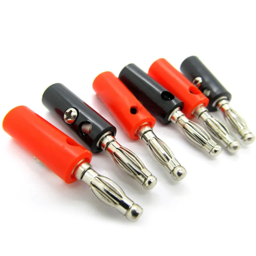 

10PCS 4mm banana connector screw fixed banana plug for electricity meters 8.5*39mm