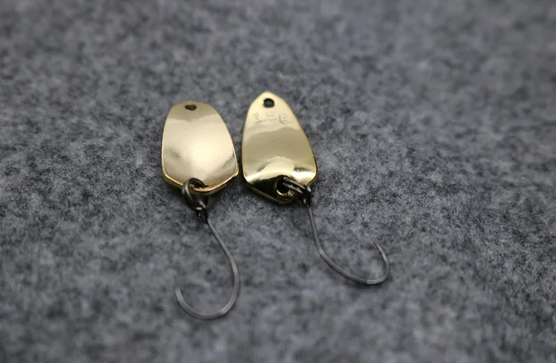 1.5g Metal Spinner Spoon Fishing Lure Hard Bait Sequin Noise Paillette Hard Bait Treble Hook Pesca Fishing Tackle
