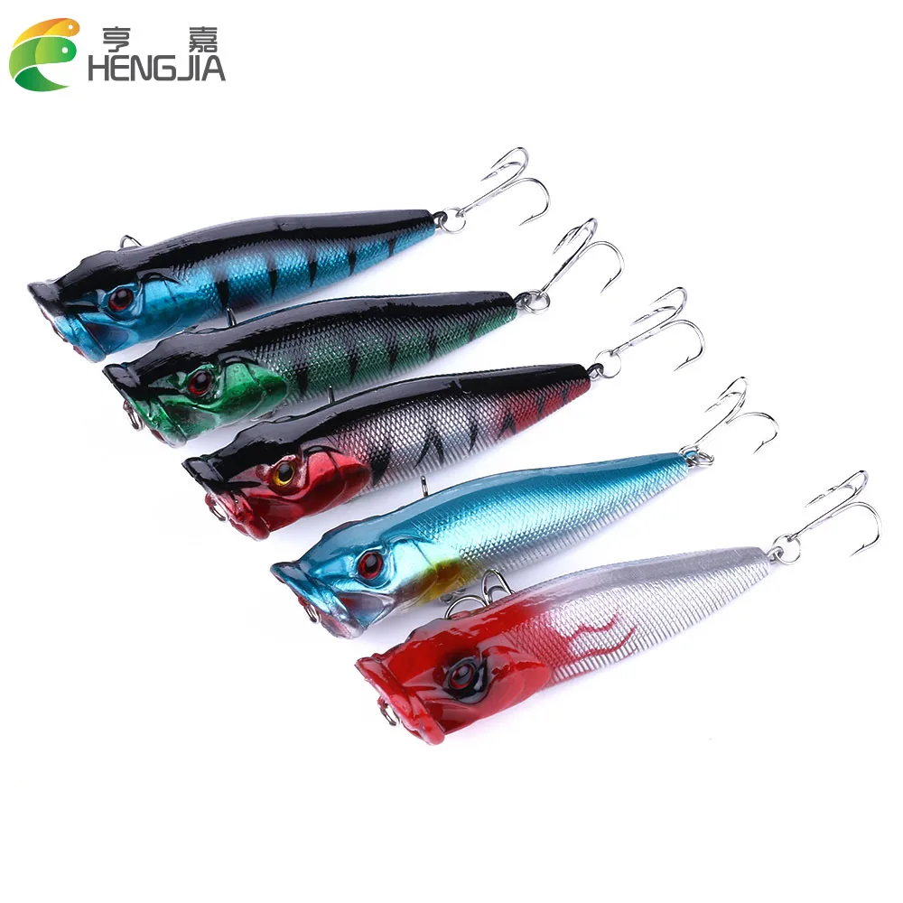 HENGJIA 5 шт 6 # рыболовные крючки 9 см 12 г жесткие пластиковые Поппер приманки воблер