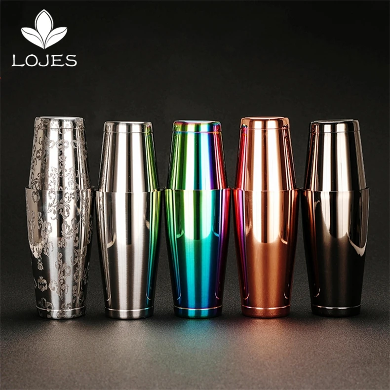 

28&20oz Stainless Steel Cocktail Shaker Tin On Tin Martini Bartender Shaker Drink For Both Bar Professional And Home Use