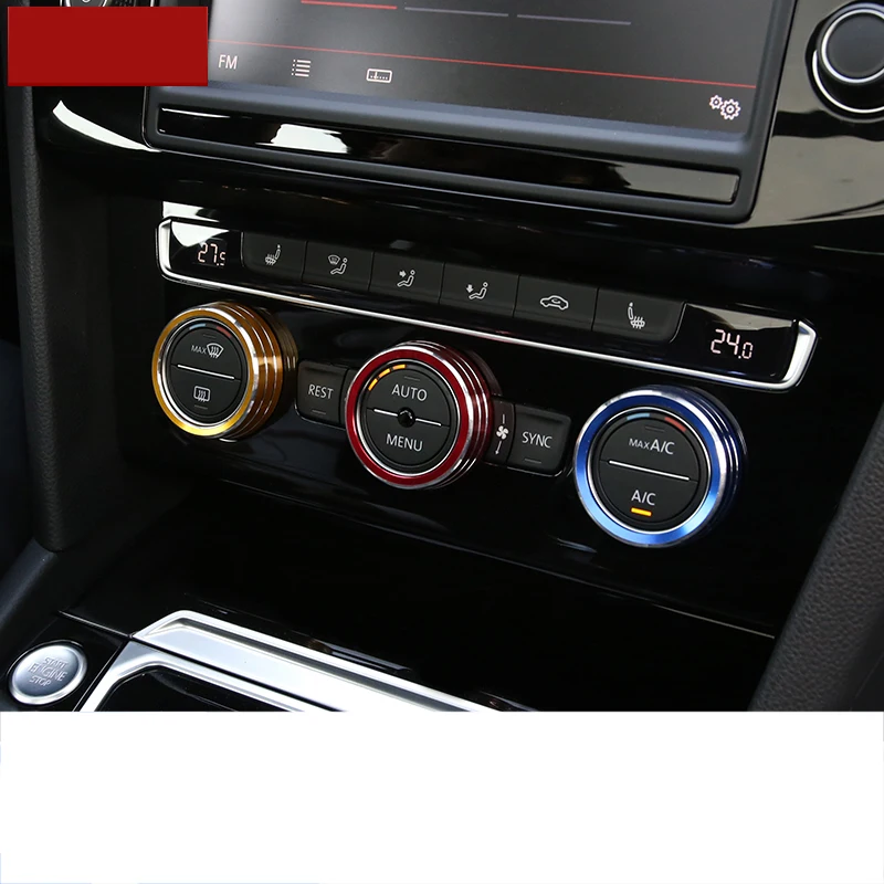 

Lsrtw2017 Aluminum Alloy Car Air Conditioning Control Ring Trims for Volkswagen Passat B8 Variant 2016 2017 2018 2019 2020