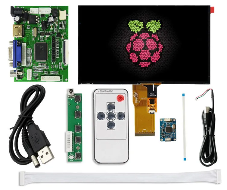 7 дюймовый ЖК дисплей для Raspberry Pi Banana HD с сенсорным экраном и дигитайзером панель