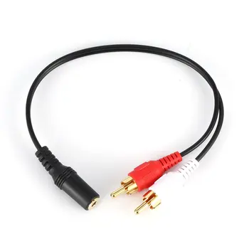 

Gold Plated 3.5mm Female to 2 RCA Male Stereo Audio Y Cable Adapter audio line one point two