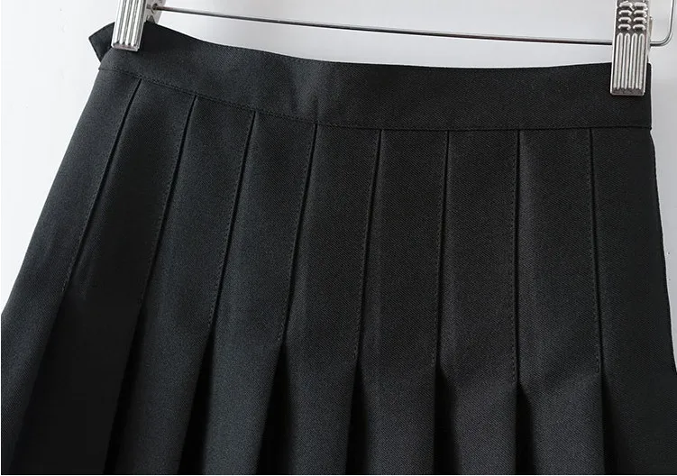 Летняя американская школьная стильная модная женская элегантная плиссированная мини-юбка с высокой талией, повседневные женские леггинсы для девочек