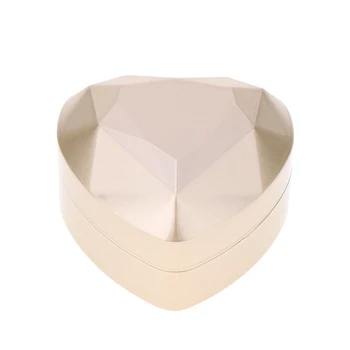 

Heart Shaped Luxury Jewelry Storage Box with LED Spotlight, Hinged Ring Box Pendant Necklace Box