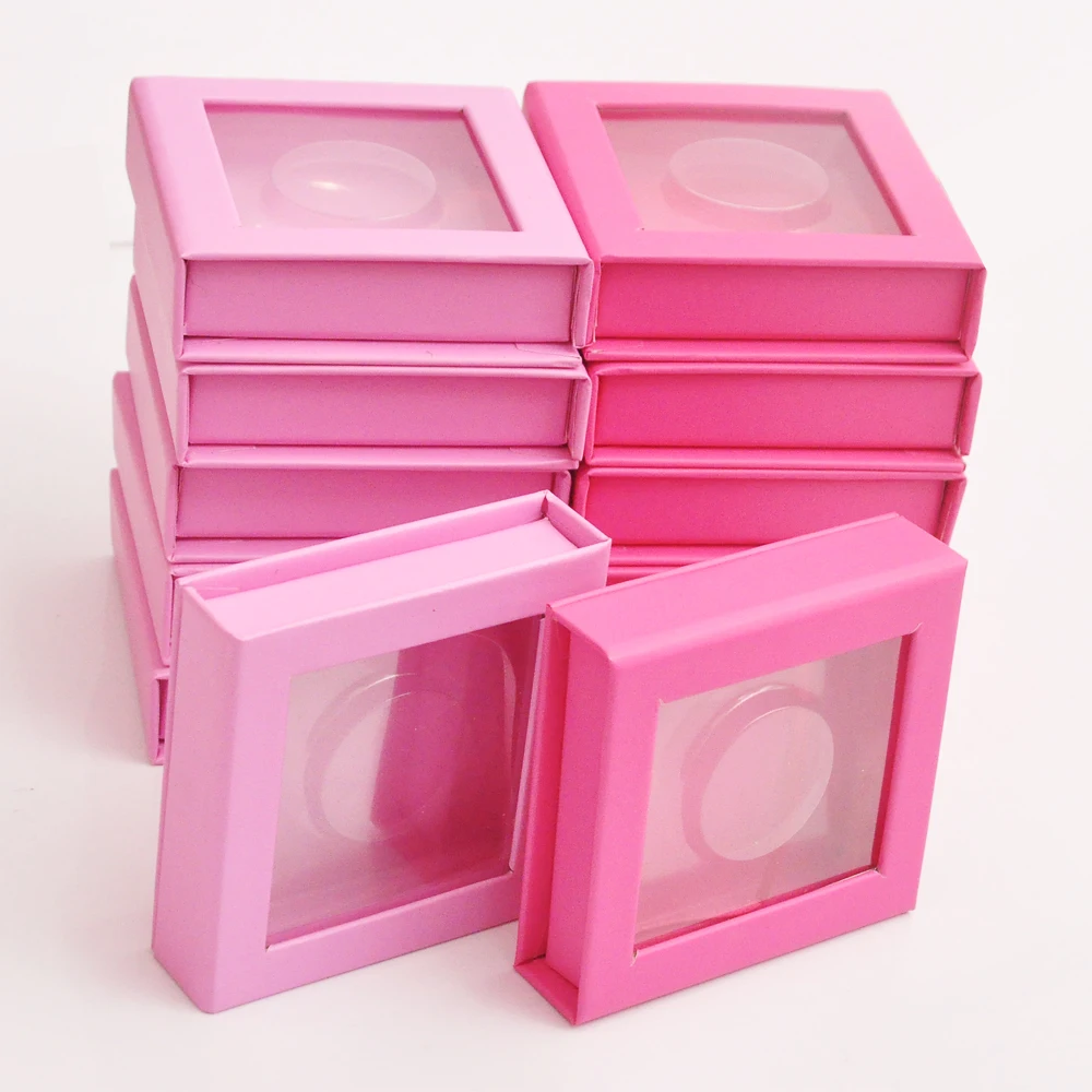 

10/pack Wholesale False Eyelash Packaging Box Custom Logo 25mm Mink eyelashes Boxes Faux Cils Fake full strips Square Case Empty