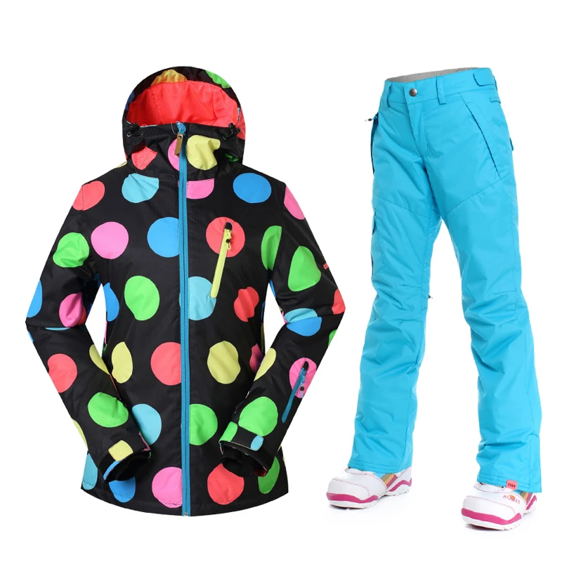 Waterproof 10K Breathable 10K Outdoor Hiking Snowboard Suits Women
