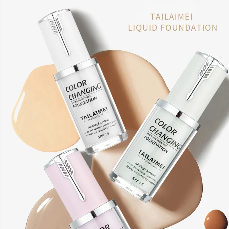 40ML Magic Temperature Changing Liquid Foundation Whitening Base Nude Face Cover Concealer Long Lasting Makeup Skin Foundation