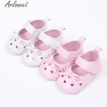 ARLONEET для маленьких девочек; детская обувь для новорожденных девочек; нескользящие кроссовки с мягкой подошвой и бантом для новорожденных