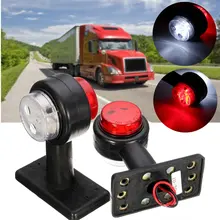 2 pces 12v 24v conduziu a luz de marcador lateral do caminhão reboque caravana luzes laterais dobro luz de folga luz aviso lâmpada siganl ônibus barco campista