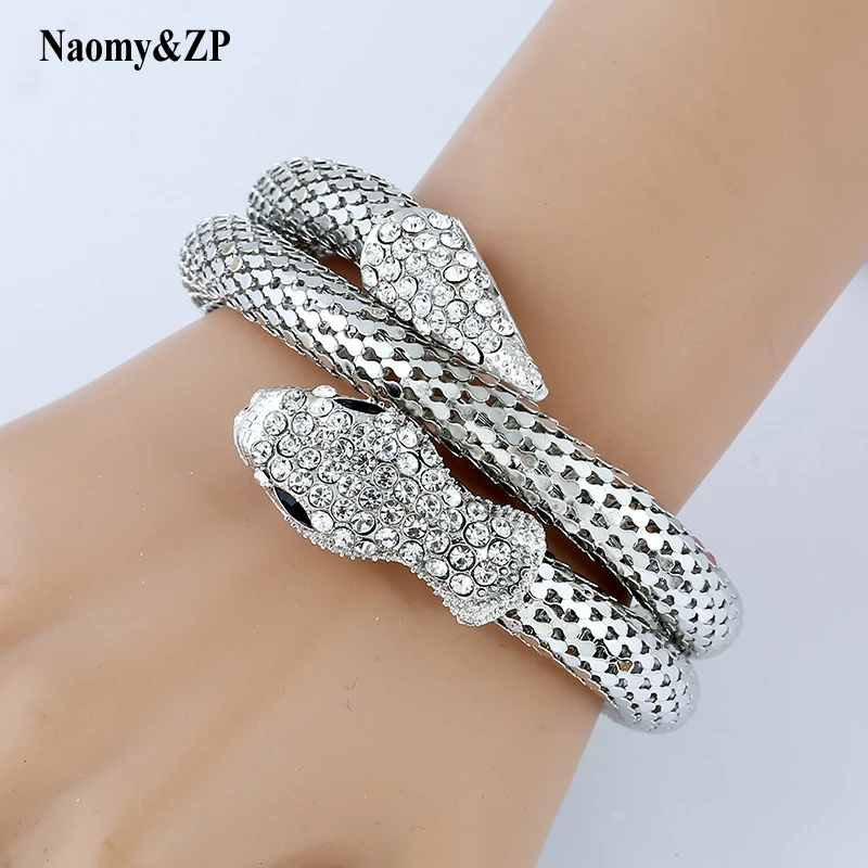 

Naomy&ZP Bracelets & Bangles Vintage Bangles Snake Boho Punk Cuff Bracelet For Women Female Gothic Indian Fashion Jewelry
