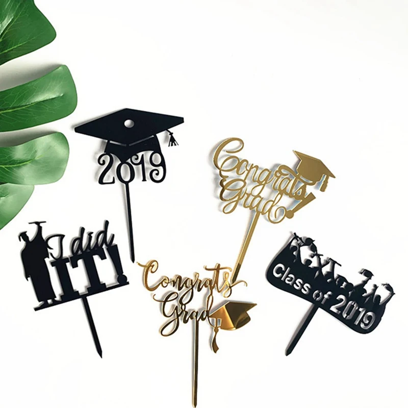 1 шт. новинка 2019 колпачки для диплома выпускного акриловая упаковка торта