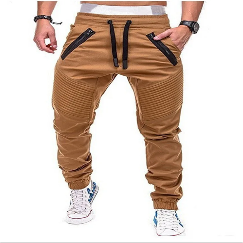 Spring Autumn Breathable Sport Pants Mens Running Pants With Zipper ...
