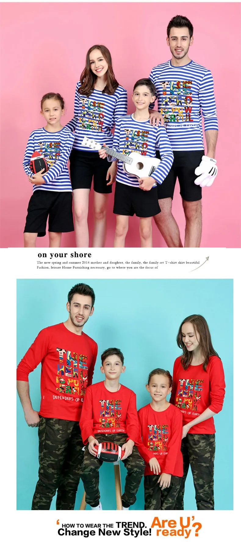 Семейные рождественские футболки женские и мужские футболки с длинными рукавами размера плюс 5xl, одежда для мамы и дочки одежда для папы и сына