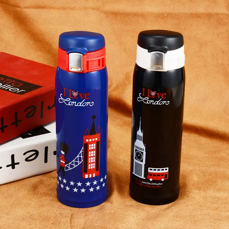 Британский стиль, бутылка для напитков, подарок, 480 мл, английские термосы, термосы, высокое качество, бутылка для воды для мужчин, кофейные изоляционные чашки