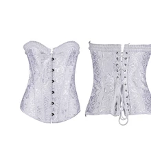 Горячий сексуальный винтажный корсет нижнее белье ретро Баскин талии тренировочный Корсеты сталь Boned Черный Дворцовый стиль размер S-6XL