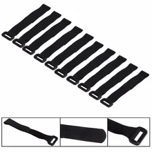 10 шт. 20*2 см Сильный RC батарея привязать ремень Многоразовые противоскользящие Кабельные ремни черный/желтый/красный/зеленый/синий