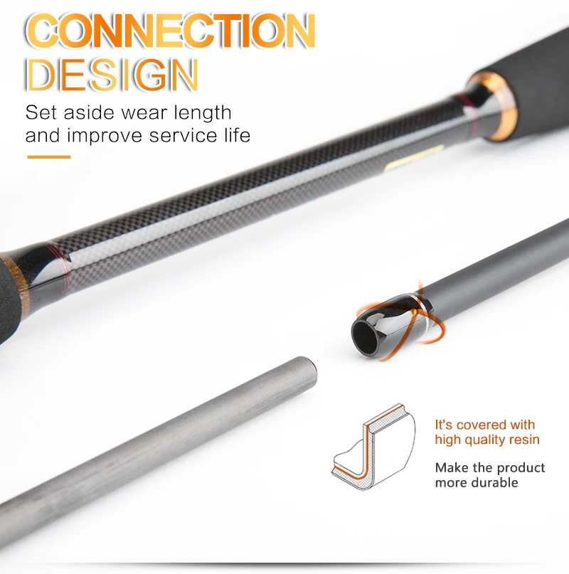 DONQL New Carbon Fiber Fishing Rod 2.1m 2.4m 2.7m 3.0m 4 Section Spinning Casting Travel Lure Rod Fishing Tackle                 (6)