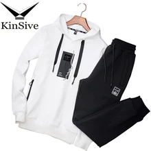 Спортивный костюм для мужчин, комплект из двух предметов, осенний мужской спортивный костюм, толстовки с капюшоном+ штаны, спортивный костюм, Мужская беговая дорожка, комплект Moleton Masculino